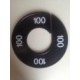 Maatring 9 cm zw/wit 100 